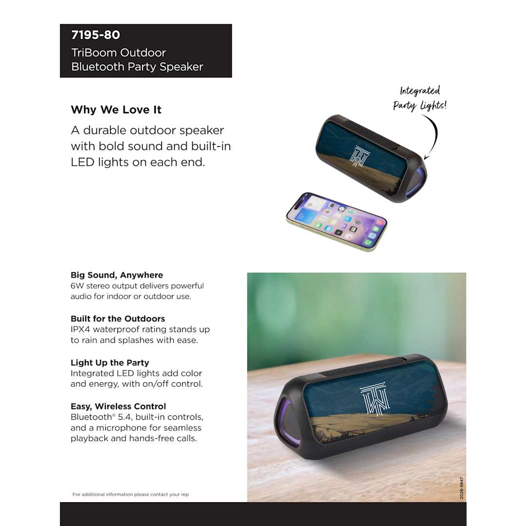 TriBoom Outdoor Bluetooth Speaker